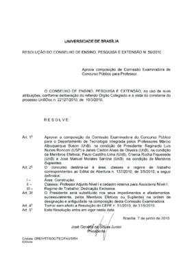 Resolução do Conselho de Ensino, Pesquisa e Extensão nº 0059/2010