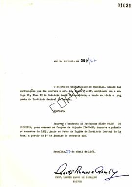 Ato da Reitoria nº 0292/1967