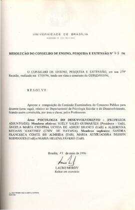 Resolução do Conselho de Ensino, Pesquisa e Extensão nº 0077/1996