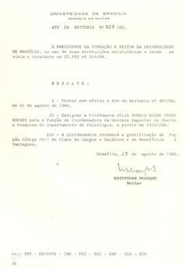 Ato da Reitoria nº 0323/1986
