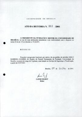 Ato da Reitoria nº 0881/2001