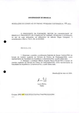 Resolução do Conselho de Ensino, Pesquisa e Extensão nº 0077/2005