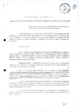Resolução do Conselho de Ensino, Pesquisa e Extensão nº 0090A/2000