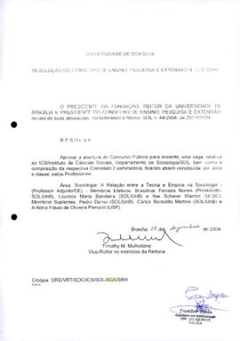Resolução do Conselho de Ensino, Pesquisa e Extensão nº 0124/2004