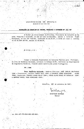 Resolução do Conselho de Ensino, Pesquisa e Extensão nº 0031/1987