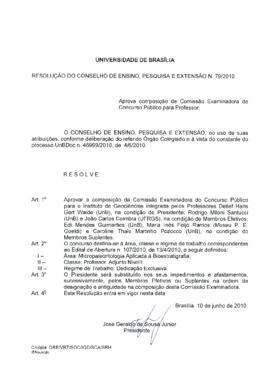 Resolução do Conselho de Ensino, Pesquisa e Extensão nº 0079/2010
