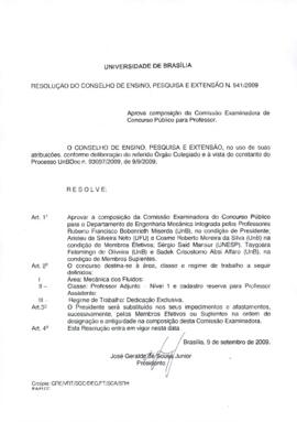 Resolução do Conselho de Ensino, Pesquisa e Extensão nº 0541/2009