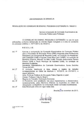 Resolução do Conselho de Ensino, Pesquisa e Extensão nº 0199/2013