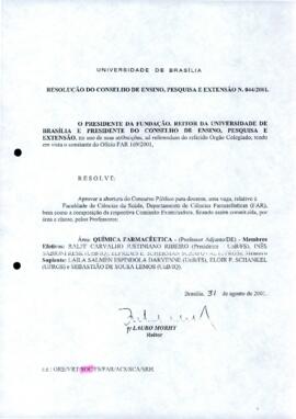 Resolução do Conselho de Ensino, Pesquisa e Extensão nº 0044/2001