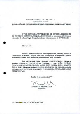 Resolução do Conselho de Ensino, Pesquisa e Extensão nº 0229/1997