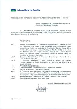 Resolução do Conselho de Ensino, Pesquisa e Extensão nº 0206/2014