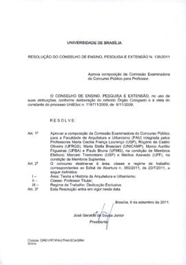 Resolução do Conselho de Ensino, Pesquisa e Extensão nº 0138/2011