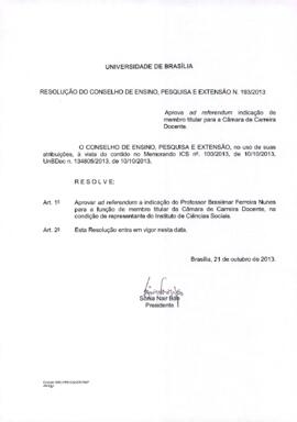 Resolução do Conselho de Ensino, Pesquisa e Extensão nº 0193/2013