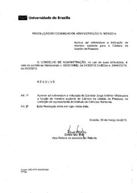 Resolução do Conselho de Administração nº 0006/2015
