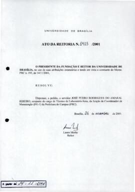 Ato da Reitoria nº 1413/2001