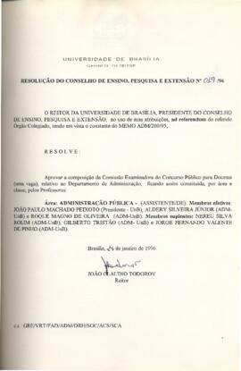 Resolução do Conselho de Ensino, Pesquisa e Extensão nº 0019/1996