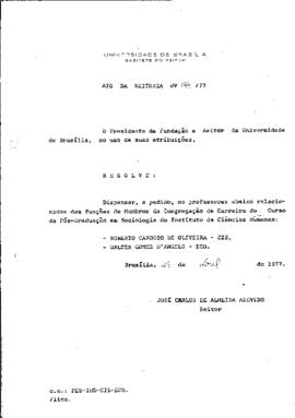 Ato da Reitoria nº 0144/1977