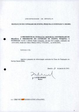 Resolução do Conselho de Ensino, Pesquisa e Extensão nº 0008/2002