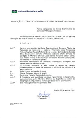 Resolução do Conselho de Ensino, Pesquisa e Extensão nº 0100/2016