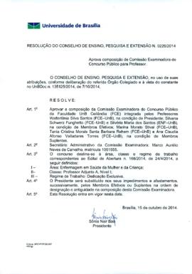 Resolução do Conselho de Ensino, Pesquisa e Extensão nº 0226/2014