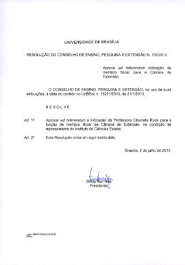 Resolução do Conselho de Ensino, Pesquisa e Extensão nº 0132/2013