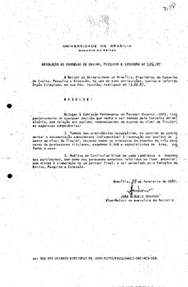 Resolução do Conselho de Ensino, Pesquisa e Extensão nº 0006/1987