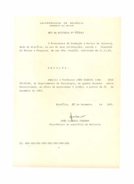 Ato da Reitoria nº 0747/1985