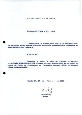 Ato da Reitoria nº 0302/2000