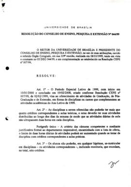 Resolução do Conselho de Ensino, Pesquisa e Extensão nº 0044/1999