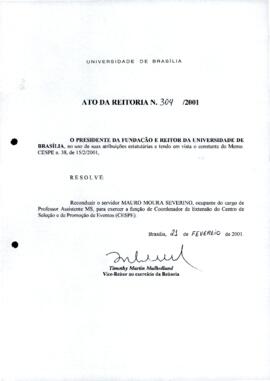 Ato da Reitoria nº 0304/2001