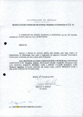 Resolução do Conselho de Ensino, Pesquisa e Extensão nº 0098/1997