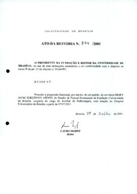 Ato da Reitoria nº 0894/2001