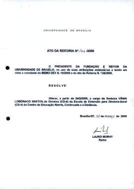 Ato da Reitoria nº 0144/2000