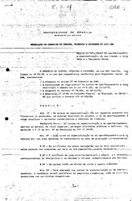 Resolução do Conselho de Ensino, Pesquisa e Extensão nº 0004/1988