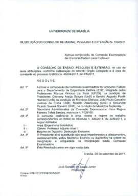 Resolução do Conselho de Ensino, Pesquisa e Extensão nº 0150/2011