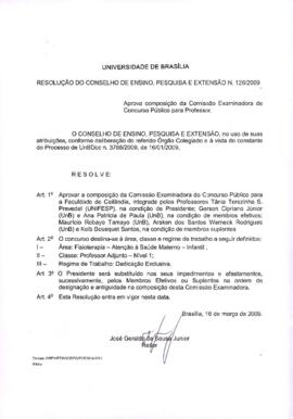 Resolução do Conselho de Ensino, Pesquisa e Extensão nº 0126/2009