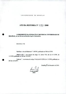 Ato da Reitoria nº 0097/2000
