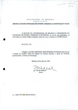 Resolução do Conselho de Ensino, Pesquisa e Extensão nº 0076/1998