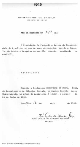 Ato da Reitoria nº 0177/1983