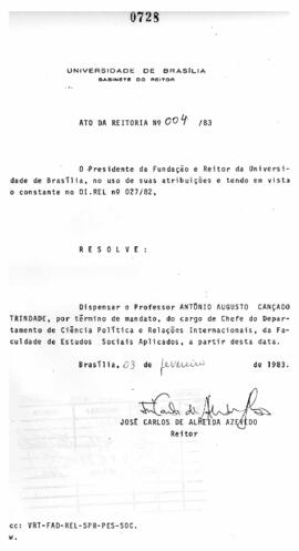 Ato da Reitoria nº 0004/1983