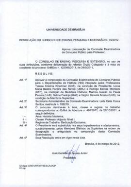 Resolução do Conselho de Ensino, Pesquisa e Extensão nº 0035/2012