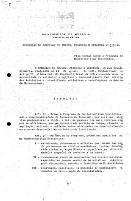 Resolução do Conselho de Ensino, Pesquisa e Extensão nº 0015/1986