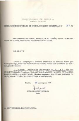 Resolução do Conselho de Ensino, Pesquisa e Extensão nº 0037/1996