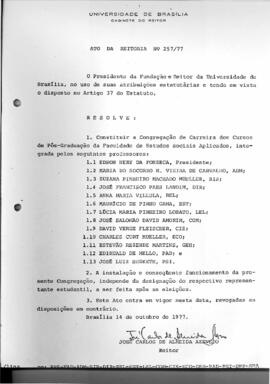 Ato da Reitoria nº 0257/1977