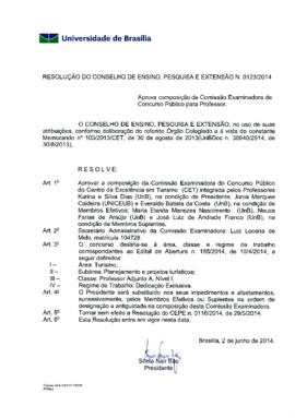 Resolução do Conselho de Ensino, Pesquisa e Extensão nº 0123/2014