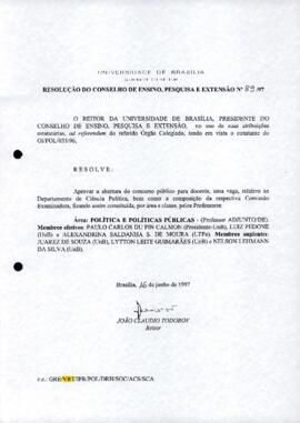 Resolução do Conselho de Ensino, Pesquisa e Extensão nº 0089/1997