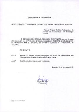 Resolução do Conselho de Ensino, Pesquisa e Extensão nº 0126/2013