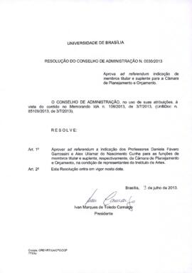 Resolução do Conselho de Administração nº 0030/2013