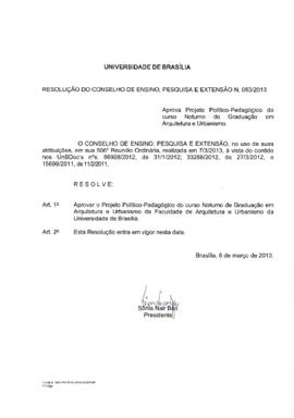 Resolução do Conselho de Ensino, Pesquisa e Extensão nº 0083/2013