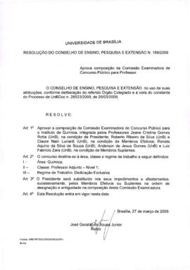 Resolução do Conselho de Ensino, Pesquisa e Extensão nº 0169/2009